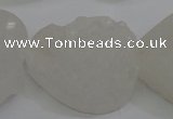 CAG5982 15.5 inches 30mm heart white agate gemstone beads