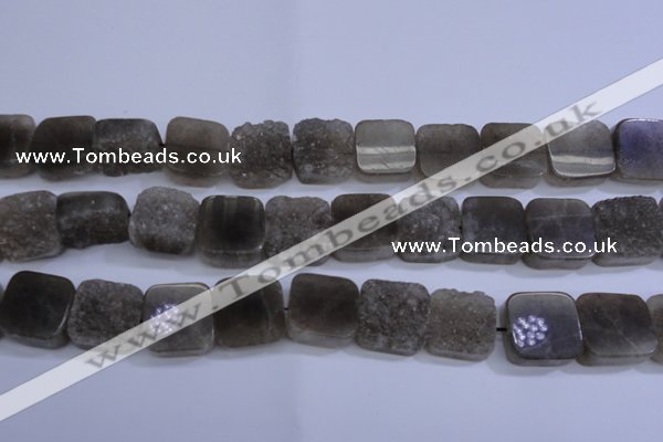 CAG5987 15.5 inches 20*20mm square grey agate gemstone beads