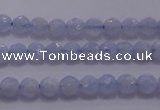 CAG5995 15.5 inches 4mm faceted round blue lace agate beads