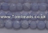 CAG5996 15.5 inches 6mm faceted round blue lace agate beads