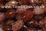 CAG601 15.5 inches 13*18mm faceted rice natural fire agate beads