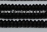 CAG6020 15.5 inches 3*6mm rondelle matte black agate beads