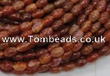 CAG603 15.5 inches 4*6mm rice natural fire agate beads wholesale