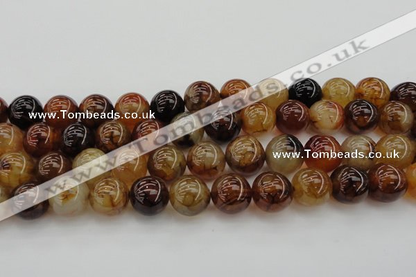 CAG6050 15.5 inches 18mm round dragon veins agate beads