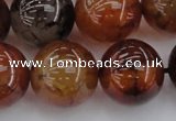 CAG6051 15.5 inches 20mm round dragon veins agate beads