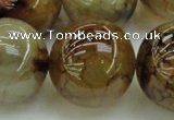 CAG6053 15.5 inches 24mm round dragon veins agate beads