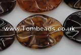 CAG6060 15.5 inches 18*25mm wavy oval dragon veins agate beads