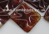 CAG6070 15.5 inches 20mm wavy diamond dragon veins agate beads