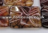 CAG6086 15.5 inches 30*30mm wavy square dragon veins agate beads