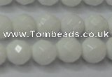 CAG6101 15.5 inches 6mm faceted round white agate gemstone beads