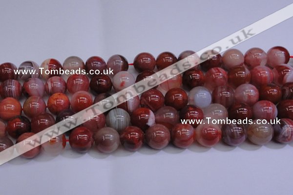 CAG6114 15.5 inches 12mm round south red agate gemstone beads