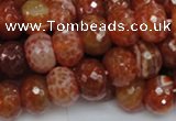 CAG613 15.5 inches 10*14mm faceted rondelle natural fire agate beads