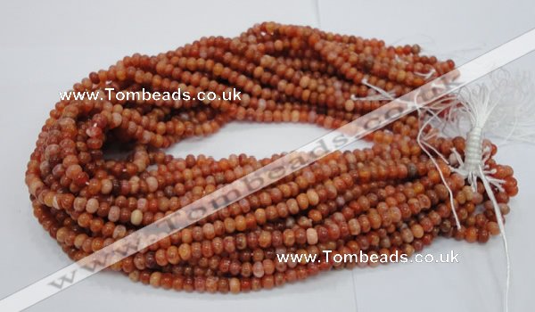 CAG614 15.5 inches 4*6mm rondelle natural fire agate beads