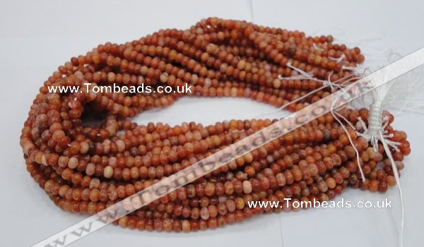 CAG615 15.5 inches 4*8mm rondelle natural fire agate beads