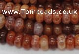 CAG616 15.5 inches 6*10mm rondelle natural fire agate beads