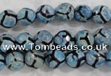 CAG6160 15 inches 8mm faceted round tibetan agate gemstone beads