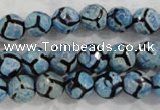 CAG6161 15 inches 10mm faceted round tibetan agate gemstone beads