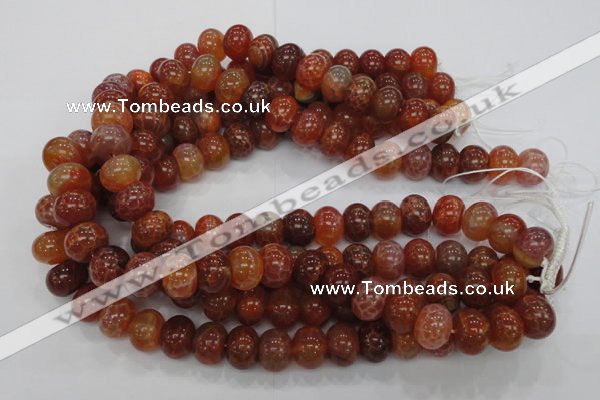 CAG617 15.5 inches 12*16mm rondelle natural fire agate beads