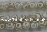 CAG6171 15 inches 10mm faceted round tibetan agate gemstone beads