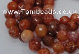 CAG621 15.5 inches 10mm faceted round natural fire agate beads