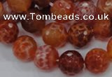 CAG623 15.5 inches 14mm faceted round natural fire agate beads