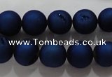 CAG6243 15 inches 10mm round plated druzy agate beads wholesale