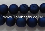 CAG6243 15 inches 10mm round plated druzy agate beads wholesale