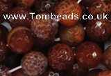 CAG625 15.5 inches 18mm faceted round natural fire agate beads