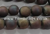 CAG6292 15 inches 8mm round plated druzy agate beads wholesale