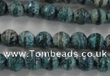 CAG6406 15 inches 8mm faceted round tibetan agate gemstone beads