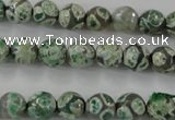 CAG6410 15 inches 10mm faceted round tibetan agate gemstone beads