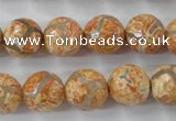 CAG6421 15 inches 14mm faceted round tibetan agate gemstone beads