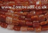 CAG643 15.5 inches 8mm square natural fire agate beads wholesale