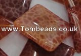 CAG647 15.5 inches 30*30mm rhombic natural fire agate beads