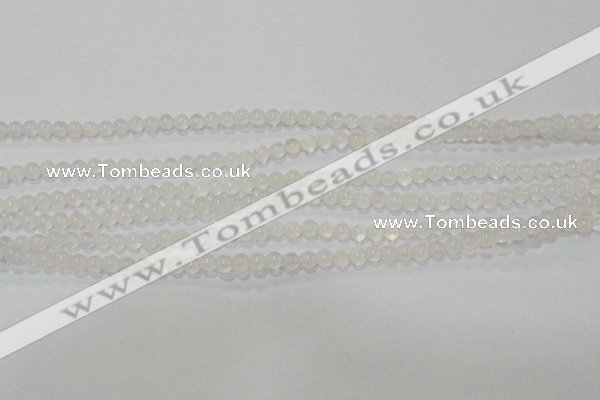 CAG6500 15.5 inches 4mm round Brazilian white agate beads