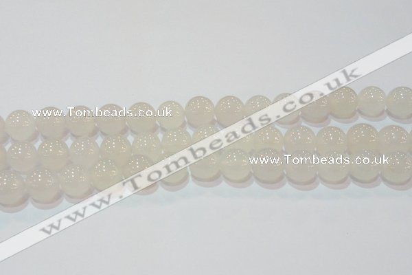 CAG6504 15.5 inches 12mm round Brazilian white agate beads