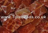 CAG651 15.5 inches 14*14mm faceted square natural fire agate beads