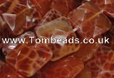 CAG651 15.5 inches 14*14mm faceted square natural fire agate beads