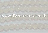 CAG6510 15.5 inches 4mm faceted round Brazilian white agate beads