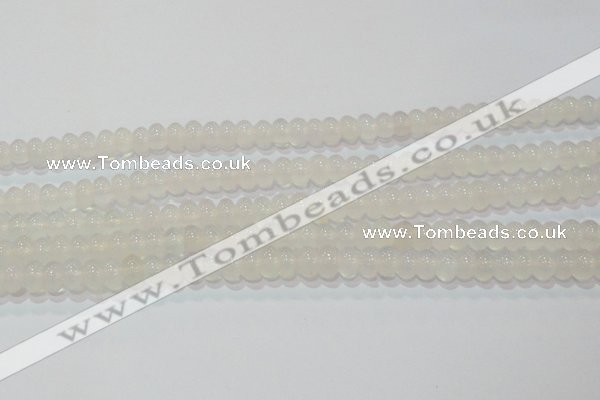 CAG6520 15.5 inches 4*6mm rondelle Brazilian white agate beads