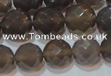 CAG6538 15.5 inches 14mm faceted round Brazilian grey agate beads