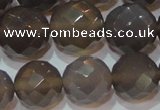 CAG6539 15.5 inches 16mm faceted round Brazilian grey agate beads