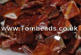 CAG654 15.5 inches 10*10mm faceted rhombic natural fire agate beads