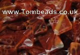 CAG655 15.5 inches 12*12mm faceted rhombic natural fire agate beads