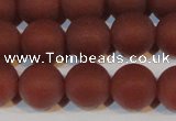 CAG6555 15.5 inches 10mm round matte red agate beads wholesale