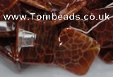 CAG656 15.5 inches 18*18mm faceted rhombic natural fire agate beads