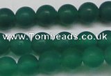 CAG6569 15.5 inches 8mm round matte green agate beads wholesale