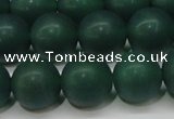 CAG6571 15.5 inches 12mm round matte green agate beads wholesale