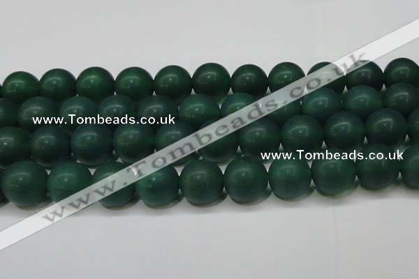 CAG6573 15.5 inches 16mm round matte green agate beads wholesale