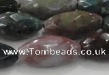 CAG6580 15.5 inches 11*25mm faceted rice Indian agate beads